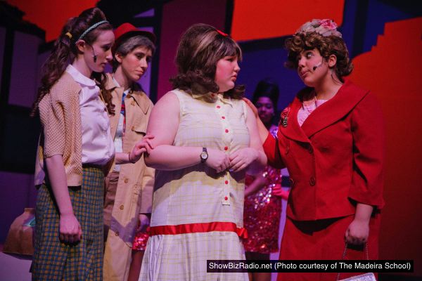 Erica Glaser as Penny Pingleton, Julie Anne O'Donnell as Wilbur Turnblad, Kelsey Allison at Tracy Turnblad and Christie Joyce as Edna Turnblad